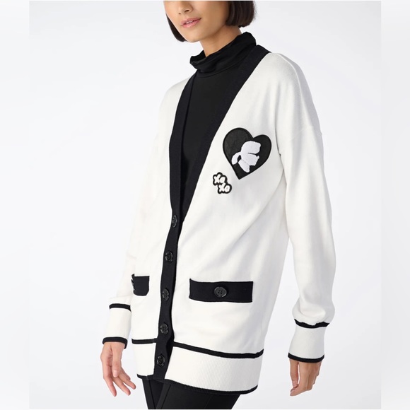 Karl Lagerfeld Paris Women’s LOGO PATCH CARDIGAN - Picture 4 of 7